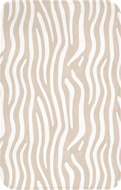 WC mat 50x80 cm - Antislip - Abstract - Zebra - Beige - Toiletmat - Vloermat - Douchemat - Toilet tapijt - Toiletmatten