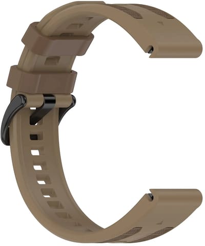 Strap-it Sport bandje met structuur geschikt voor Garmin Fenix 9 (Pro) 47mm - Fenix 8 (Pro-E-47mm) - Fenix 7 (Solar-Pro) - 6 (Solar-Pro) - Fenix 5 (Plus) / Forerunner 970 - 965 - 955 - 945 - 935 - 745 / Quatix 8 - 7 - 6 - 5 - Khaki/Bruin