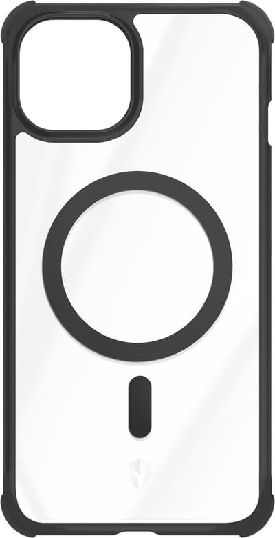 Force Case, Hoesje Geschikt voor iPhone 15 MagSafe AIR FROST Schokbestendig, Zwart