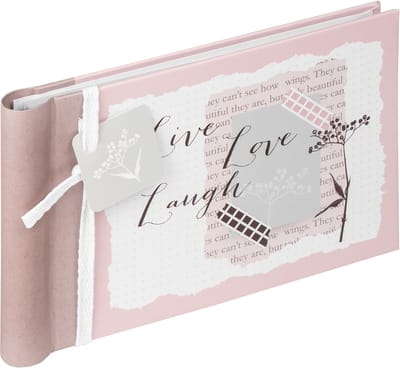 Walther MA-135 Lovely - Mini insteekalbum met spiraal - 36 foto's 10 x 15 cm - Roze gedessineerd