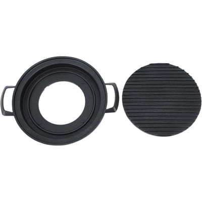 Japanse Mini Hibachi Grill Aluminiumlegering Japanse Stijl Barbecue Grill Tafelblad Klein Draagbaar L(for 6.5-9kg) black