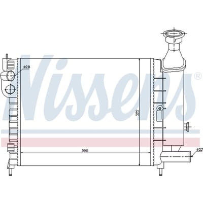 Radiator, motorkoeling NISSENS 61372