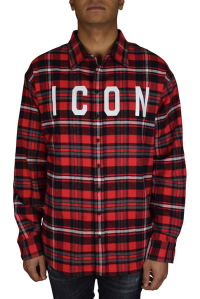 Dsquared2 Flanellen overhemd Rood