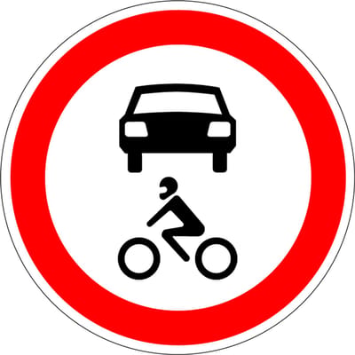 Geslotenverklaring voor alle motorvoertuigen bord - kunststof - C12 300 mm
