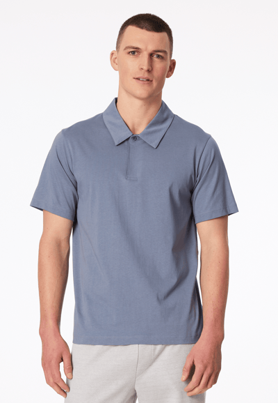 Poloshirt van jersey, blauwgrijs - Mix+ Relax 48