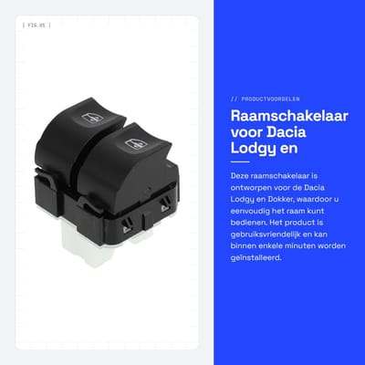 Dailygoods - Raamschakelaar voor Dacia Lodgy en Dokker