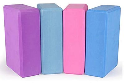 Yogablokken 20 cm x 16 cm x 8 cm - 4 stuks schuimblokken voor yoga, pilates en meditatie - Versterk je kracht, flexibiliteit en balans
