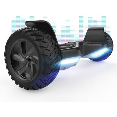 Hoverboard 8,5 inch Hummer All-Terrain LED Bluetooth met Krachtige Motor Ideaal Cadeau Zwart zwart