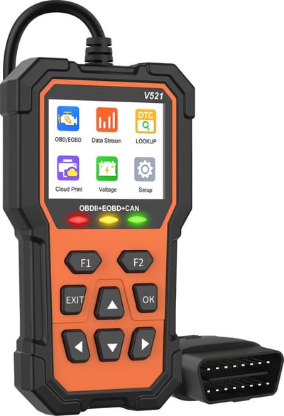 OBD2 Diagnoseapparaat [Upgraded] van MMOBIEL – Check Engine Auto Code Lezer met Reset, I/M Readiness, Mode 6 & 8 – Auto OBDII/EOBD Diagnostisch Scanner Tool voor Auto’s die Voldoen aan OBD2 Protocol