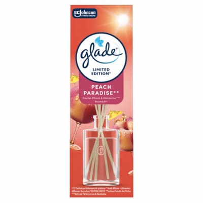 Zomer Geurstokjes - Peach Paradise - Glade | 1x 50ml - Perzik & Mandarijn | Voorjaar Geurdiffuser - Limited Edition 2026