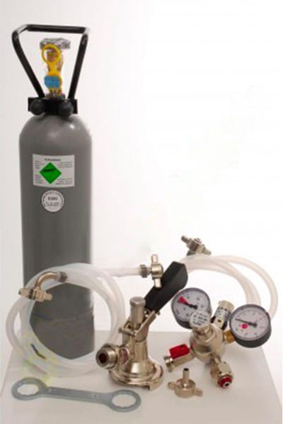 Accessoirepakket voor biertap 2-kraans - met 2xFustkoppeling Type M, 2,0 kg CO2