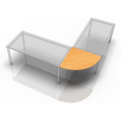 XBE91 S - Hoek rond 80 x 80 Beuken