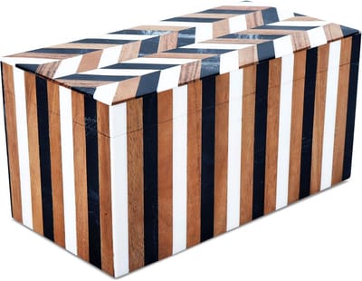 Handgemaakte decoratieve opbergdoos met deksel voor sieraden en aandenkens