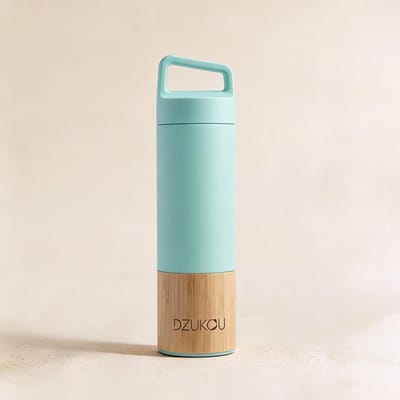 Dzukou Saint Elias Thermosfles met Theefilter – RVS & Bamboe – 530 ml – Lekvrij – Tot 8 uur Warm & 12 uur Koud