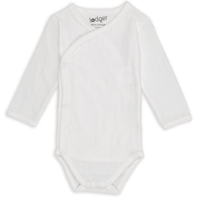 Lodger - Romper maat 50 - 0-2 maanden - 100% bio katoen - Lange mouwen - Wit
