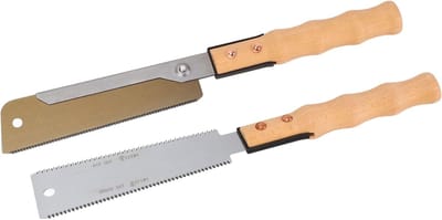 Handzaag Dubbelzijdig - Precisie Zaag - Houtbewerking Tuinieren - SK5 Staal Houten Handvat - 7 Inch Blad