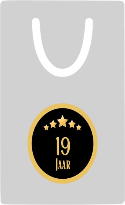 Hacebo® - 19 jaar metalen boekenlegger - iemand die 19 jaar is geworden of 19 jaar lang een relatie hebben of getrouwd zijn - verjaardagscadeau - verjaardag - cadeau - kado - geschenk - gift Bladwijzer boekenleggers - 7.6 cm x 5cm