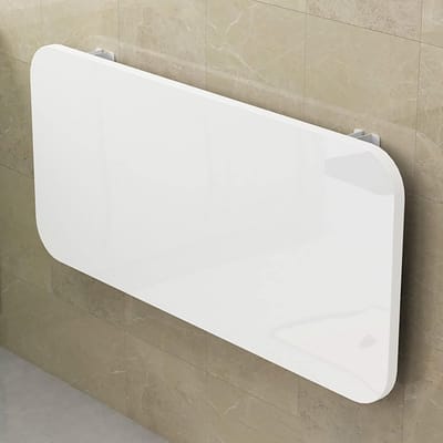 Opvouwbare Wandtafel - Inklapbaar Eetbureau of Werkblad voor Thuis en Kantoor - Wit 80x50 cm