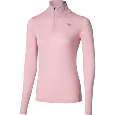 Mizuno Core Impulse Half Rits Lange Mouw T-shirt Roze XS Vrouw