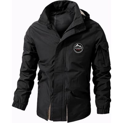 Jas Grote Maat Jas Heren Top met Capuchon Buiten Bergbeklimmen Casual Meerdere Zakken 8XL zwart