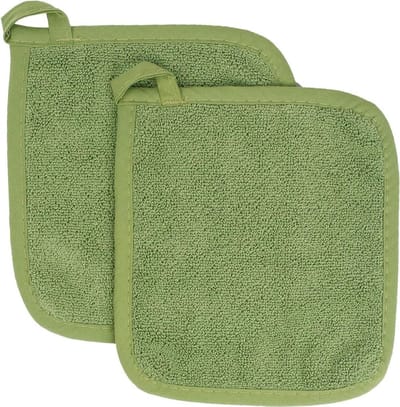 Set van 2 katoenen handdoek- en warmte-isolatiematten, warmte-isolatiematten voor de keuken