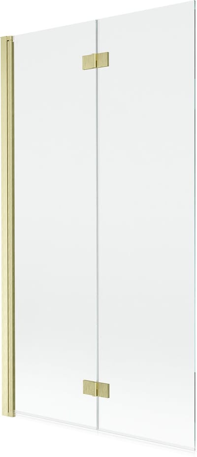 Mexen Mist douchescherm 2-deurs links 100 x 150 , transparant, geborsteld goud - 8A9-100-002-55-00-L