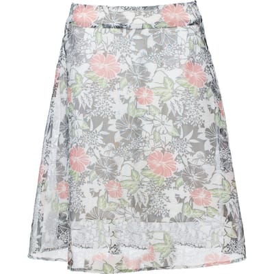 Gebloemde Burn-Out Viscose Blend Knielange Cloche RokLinnen overhemd met knoopsluiting