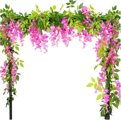 Kunstgras panelen - Nep planten - Decoratie aanbrengen - Onderhoudsarm ontwerp - 18 meter - Roze