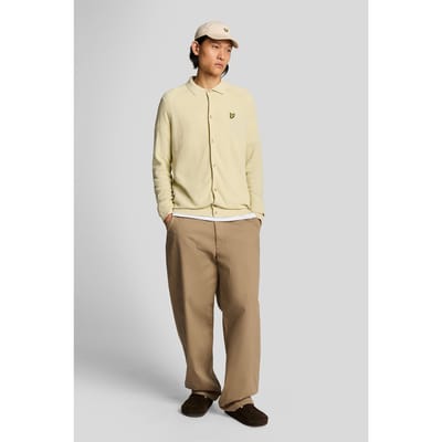 Lyle & Scott Linen Blend Knitted Shirt Luna Taglia: XS | Camicie Casual Outlet | Uomo | Bianco