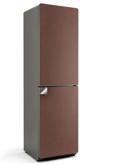 Wallfluent Koelkaststickers - Bruin Koelkast Folie - 60 cm x 205 cm - Bruin Koelkaststickers - Zelfklevende Koelkaststicker - Koelkast Decoratie - Koelkast Wrap - Koelkast Makeover