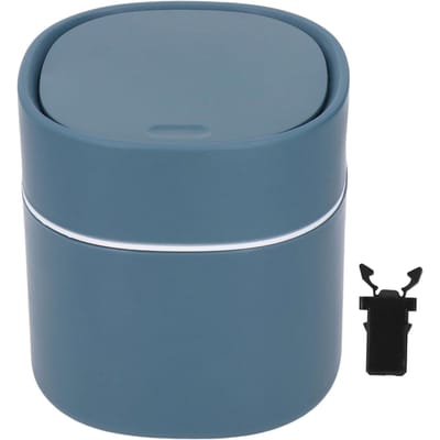 Mini poubelle de bureau avec couvercle pour rangement des débris et nettoyage, idéale pour table basse, coiffeuse ou bureau