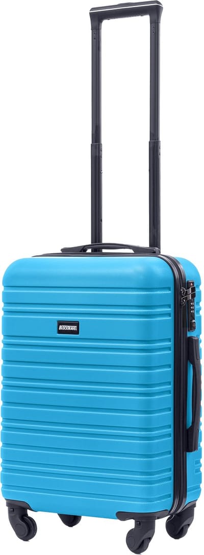 BlockTravel® Handbagage Koffer - Carryon Koffer 39L - Reiskoffer met Wielen - Trolley Handbagage 58cm - Afneembare Wielen - TSA-slot - 4 Spinner Wielen - Blauw