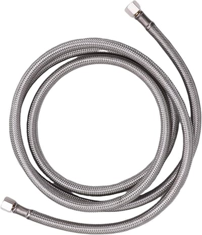 RVS Gewoven Waterleiding voor Koelkast, 1/4 Inch Aansluiting voor IJs Maker en Huishoudelijke Apparaten, DIY Installatie