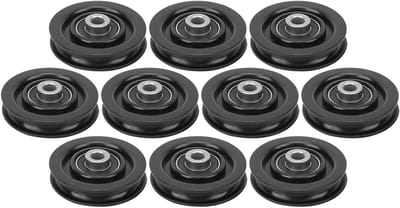 Nylon Katrol - Tractie Wiel - Fitnessapparatuur - 360 Graden Rotatie - 75 mm - Zwart