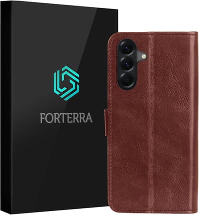 Hoesje Geschikt voor Samsung Galaxy A26 - Luxe Bookcase - Walletcase Hoes - Portemonnee - Cover - Bruin