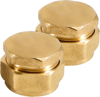 Set van 2 Schroefverbindingen, 18mm x 2mm Plug voor Aluminium Composietbuis, Schroefverbinding en Klemring voor Meerdere Laag Composietbuizen