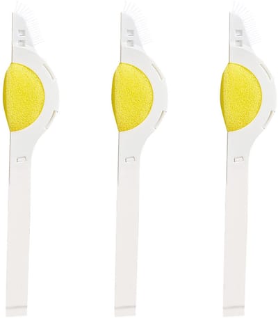 Dailygoods- Toiletborstel 3 Stuks - Multifunctioneel - Sterk Vlekverwijderingsvermogen - Diepe Reiniging - Eenvoudig te Bedienen - 14 cm Lengte - Toiletreiniger