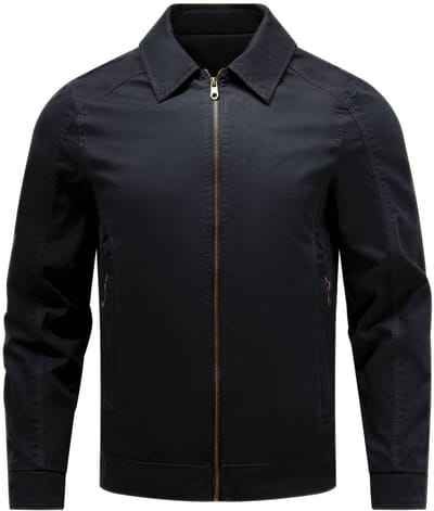 ALLTHEMEN Heren Bomberjas - Heren Effen Reversritssluiting Zakjas voor Zakelijk en Casual - S