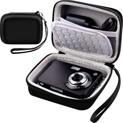 YONO Compacte Cameratas – Hoes voor Digitale Camera en Compactcamera – Lichtgewicht en Waterafstotend – Opbergtas voor Fototoestel – Zwart