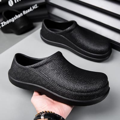 Heren Kokschoenen Man Zomer Strand Slippers Waterdicht Oliebestendig Keukenschoenen Antislip Tuinklompen Hotel Werkschoen EVA Sandaal 47 gray