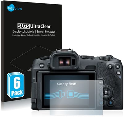 Savvies - Screenprotector voor Canon EOS R8 - Folie Beschermfolie transparant 6 Stuks