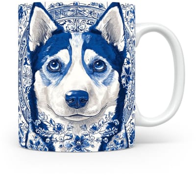 Mok Husky Beker voor koffie of tas voor thee, cadeau voor dierenliefhebbers, moeder, vader, collega, vriend, vriendin, kantoor, opa, oma, hond, kerst, sinterklaas, verjaardag