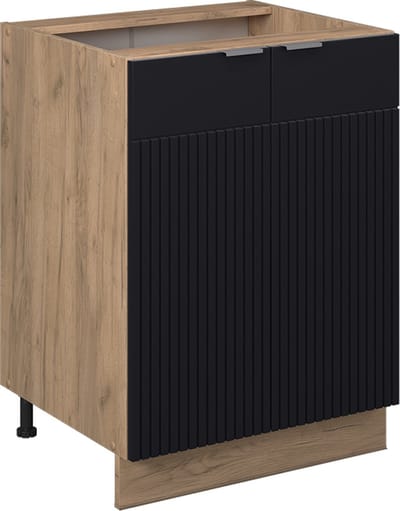 Vicco Fame-Line Keukenonderkast – 60 cm zonder werkblad Zwart gestreept