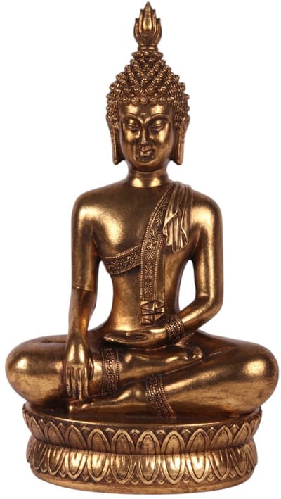 Baroque - Decoratief beeld of figuur - Boeddha resin 33 cm - 33x18.5x11 - Polyresin