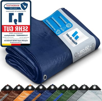 Afdekzeil Waterdicht - Zeildoek Beschermzeil - Tuin en Outdoor - Extreem Scheurbestendig - 8 x 10 m - Blauw