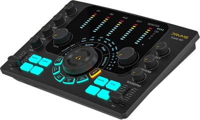 7RYMS 7CasterSE3 Mixer - Voor Podcast, Streaming, Gaming en Muziek - Met 2x XLR aansluiting - Oplaadbaar - Live monitoring via koptelefoon - Zwart
