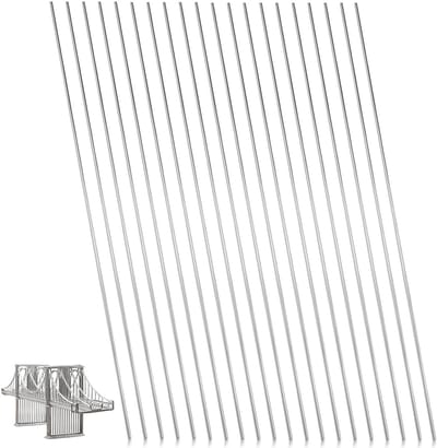 20 Stuks Ronde Stalen Staven 1.5 x 300 mm van 304 RVS voor DIY Projecten, Modelbouw en Creatieve Klussen
