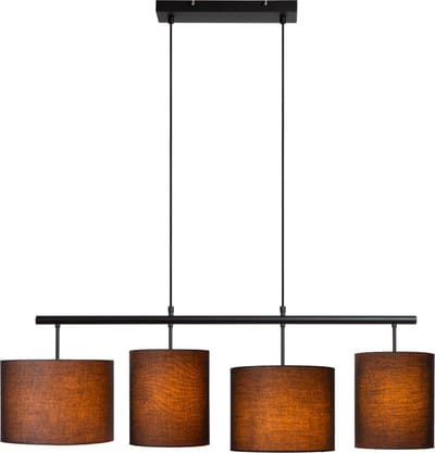 Lucide MAYA - Hanglamp - 4xE27 - Zwart - Japandi