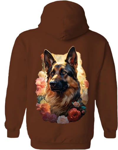 Duitse Herder German Shepherd Portrait The Coloured House Hoodie S