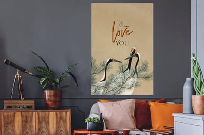 Muurstickers - Sticker Folie - Ik hou van jou - Quotes - Spreuken - I love you - Relatie - 80x120 cm - Plakfolie - Muurstickers Kinderkamer - Zelfklevend Behang - Zelfklevend behangpapier - Stickerfolie